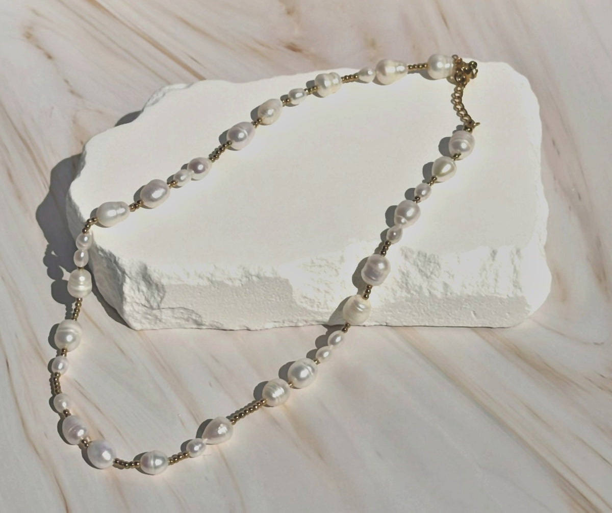 Baroque Boho Pearl Necklace