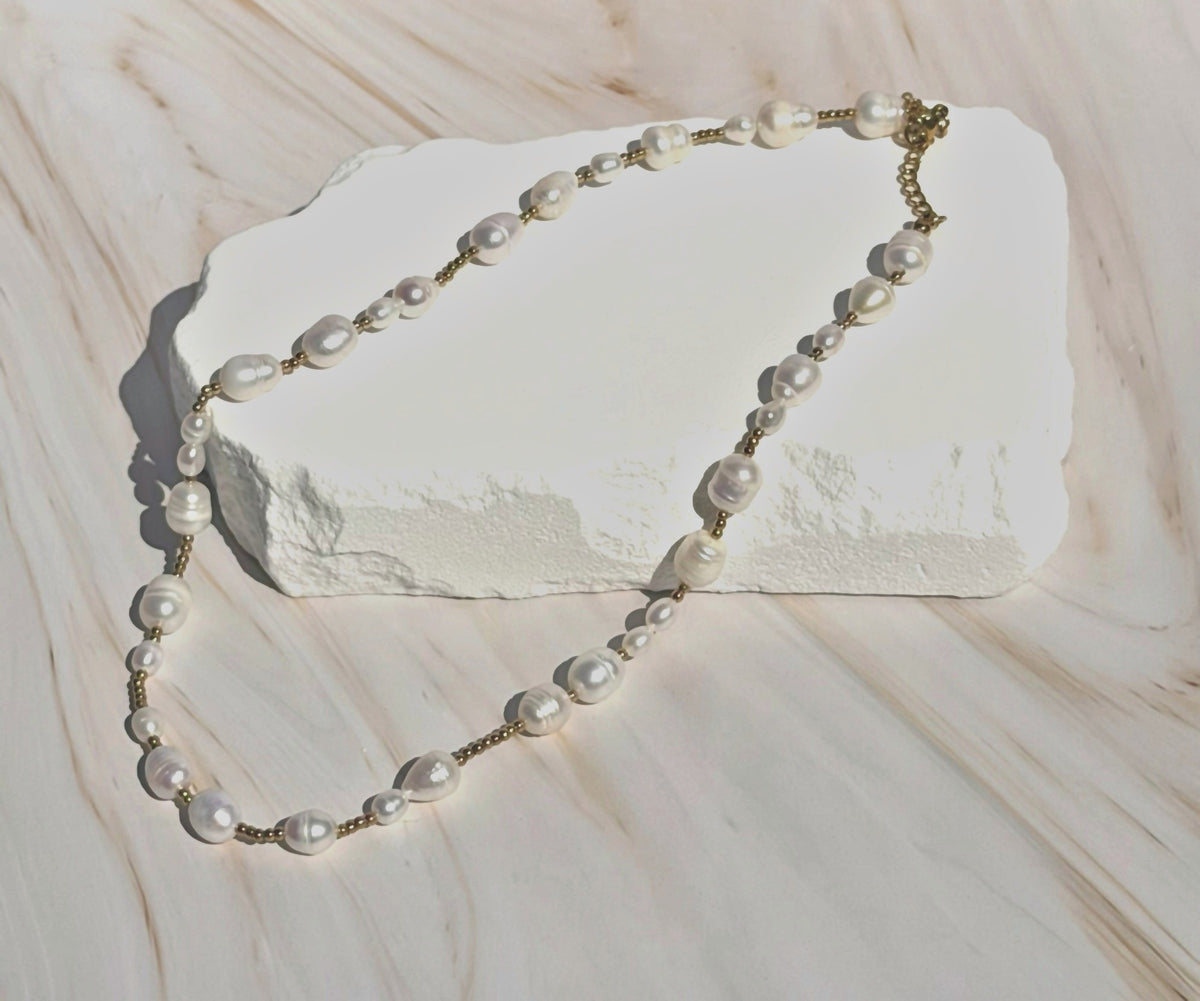 Baroque Boho Pearl Necklace