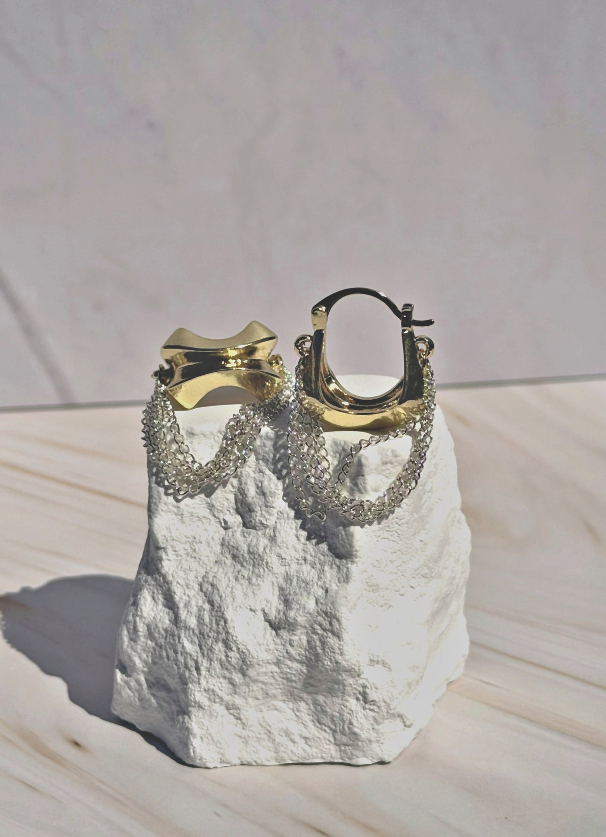 Tassel Gold Hoop Earrings