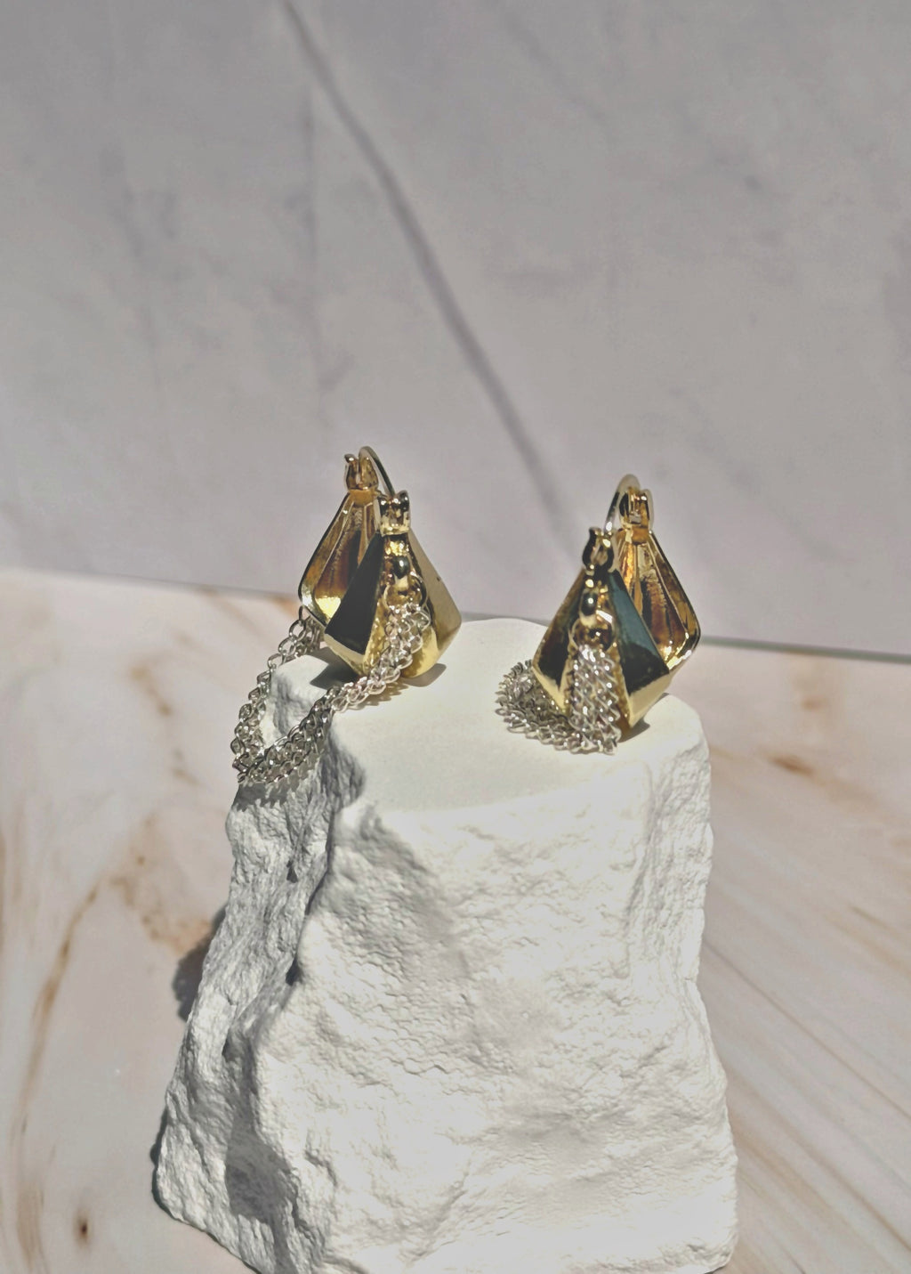 Tassel Gold Hoop Earrings