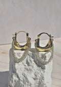 Tassel Gold Hoop Earrings